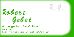 robert gebel business card
